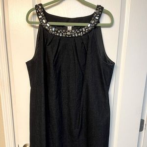 Citrine Collection sz 1X black jeweled  denim dress